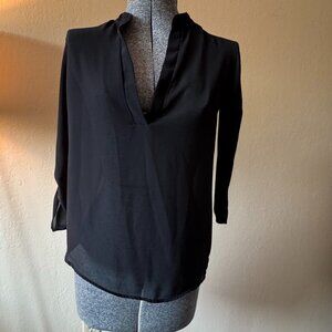 Mimi Chica Black 3/4 Sleeve V Neck Blouse
